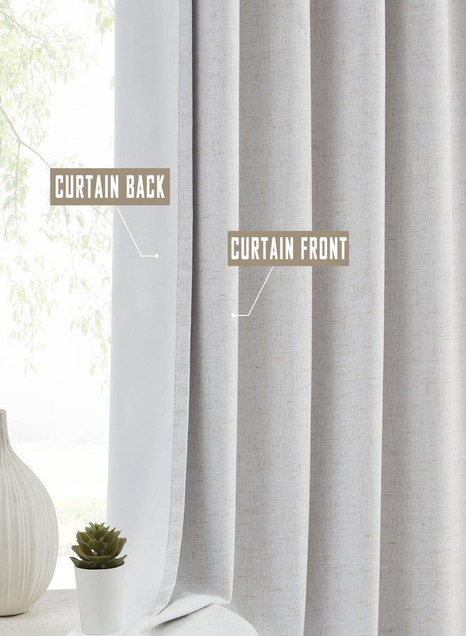 Kayne Studio Blackout Pinch Pleated Curtains,95 Inches Long Linen Blended Pinch Pleat Drapes for Living Room,Thermal Insulated Window Curtains,Back Tab with 9 Hooks (Natural Beige,40" x 95",1panel) - Image 4